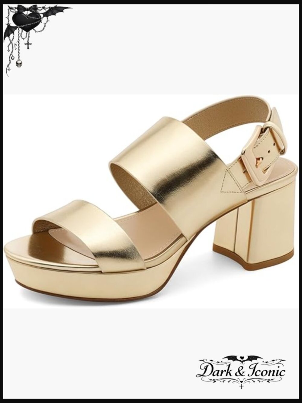 Women's Platform Sandals Block Heel Dressy High Heels Ankle Strap Chunky Heel